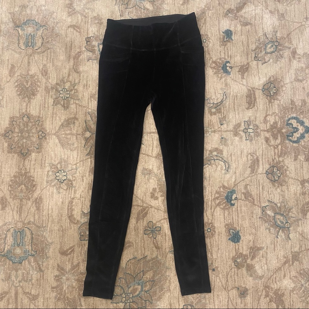 Athleta- corduroy black leggings